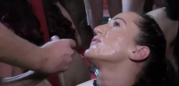 trendsBabes face jizz covered during blowbang